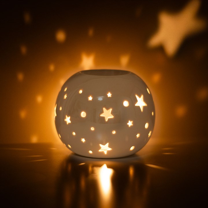 White Iridescent Star Wax Melter