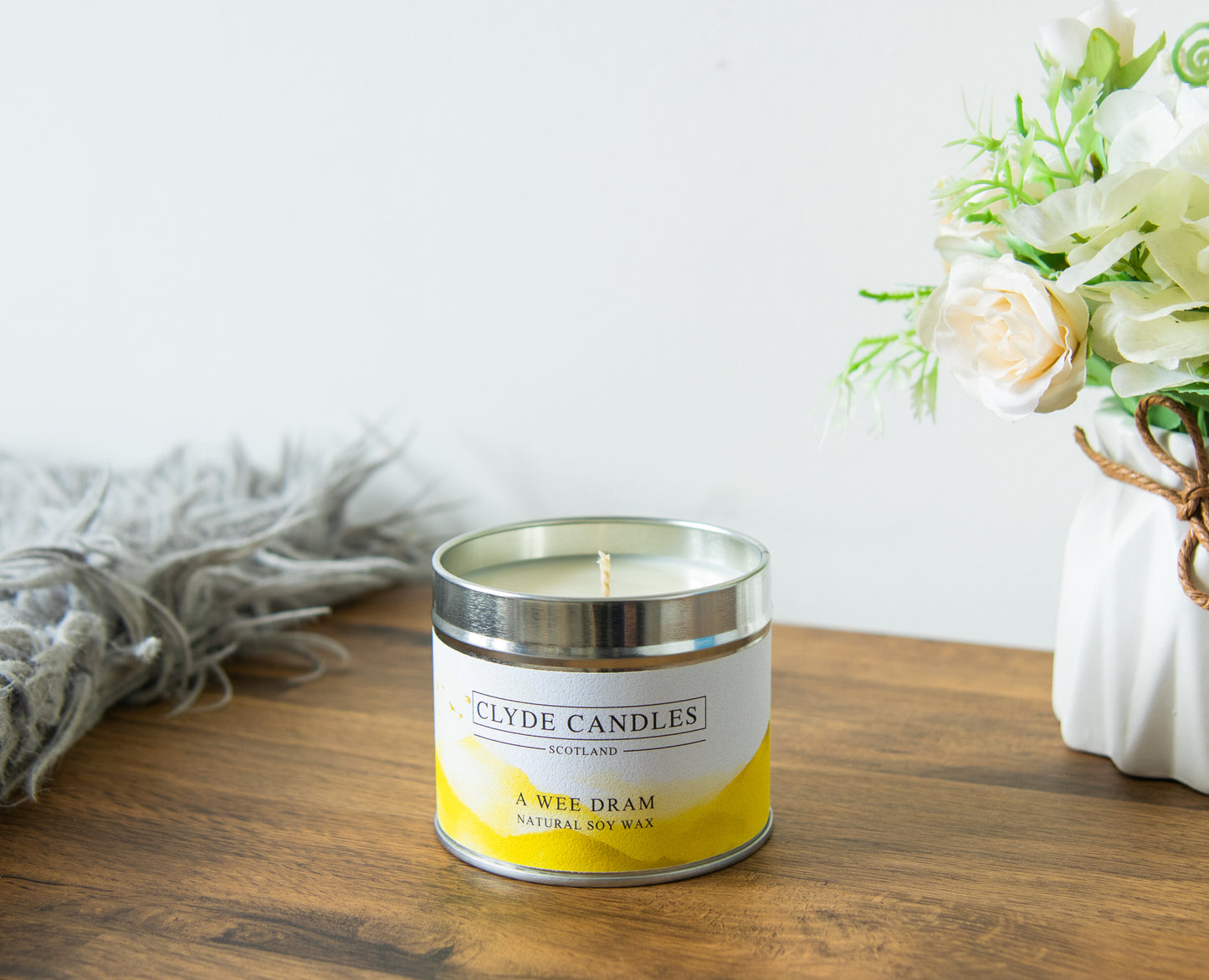 A Wee Dram Candle Tin Natural Soy wax, Scottish Candles, Clyde Candles, whisky Candle