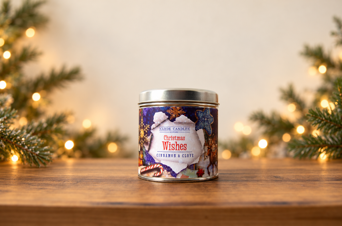 christmas wishes christmas natural soy candle, cinnamon & clove