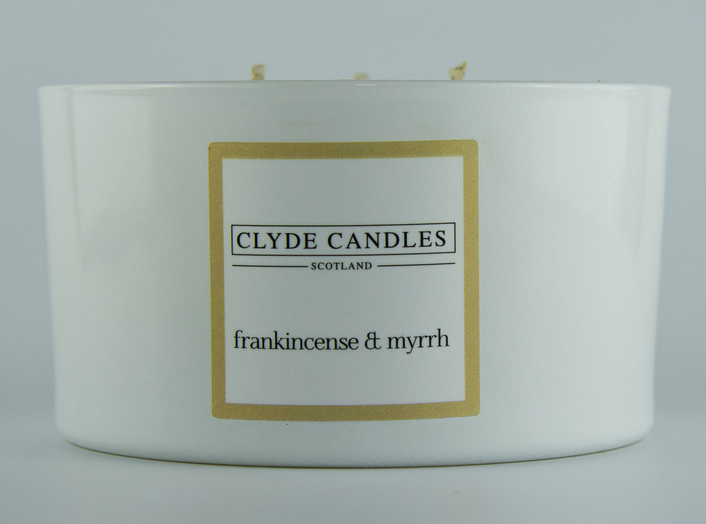 frankincense and myrrh Scented Candle Gift Box Three Wicks, Natural Soy wax, Scottish Candles, Clyde Candles, Christmas Candle, Christmas Gift,