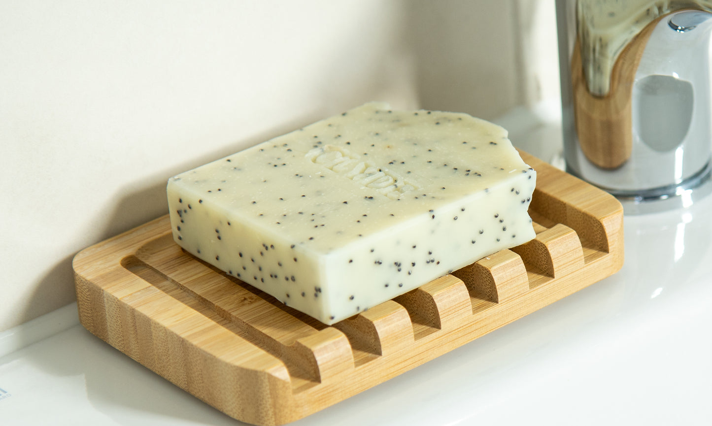 Peppermint, Rosemary and Poppy Soap - Clyde Soaps , Cold Process, Palm Oil & Plastic Free, Eco Gift, UK Handmade Vegan, Cruelty Free