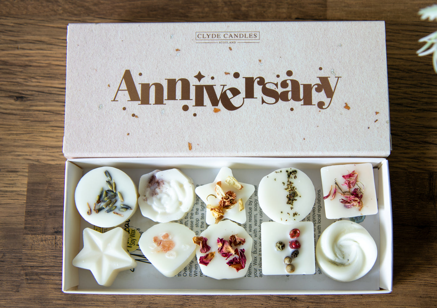 Anniversary botanical wax melts gift sleeve