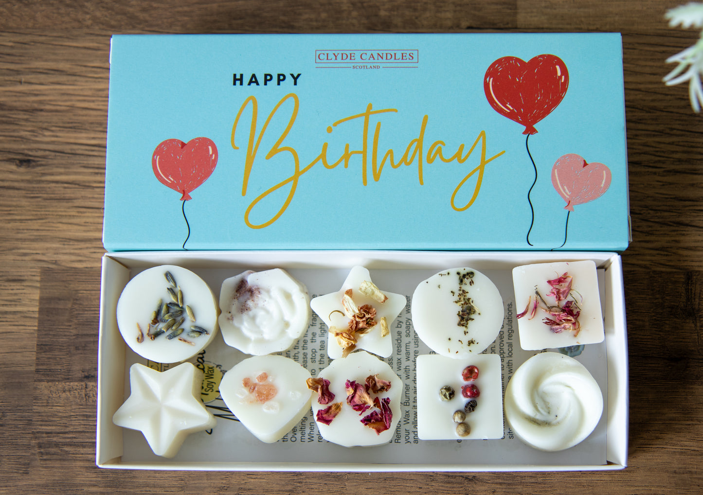Happy Birthday botanical wax melts sleeve