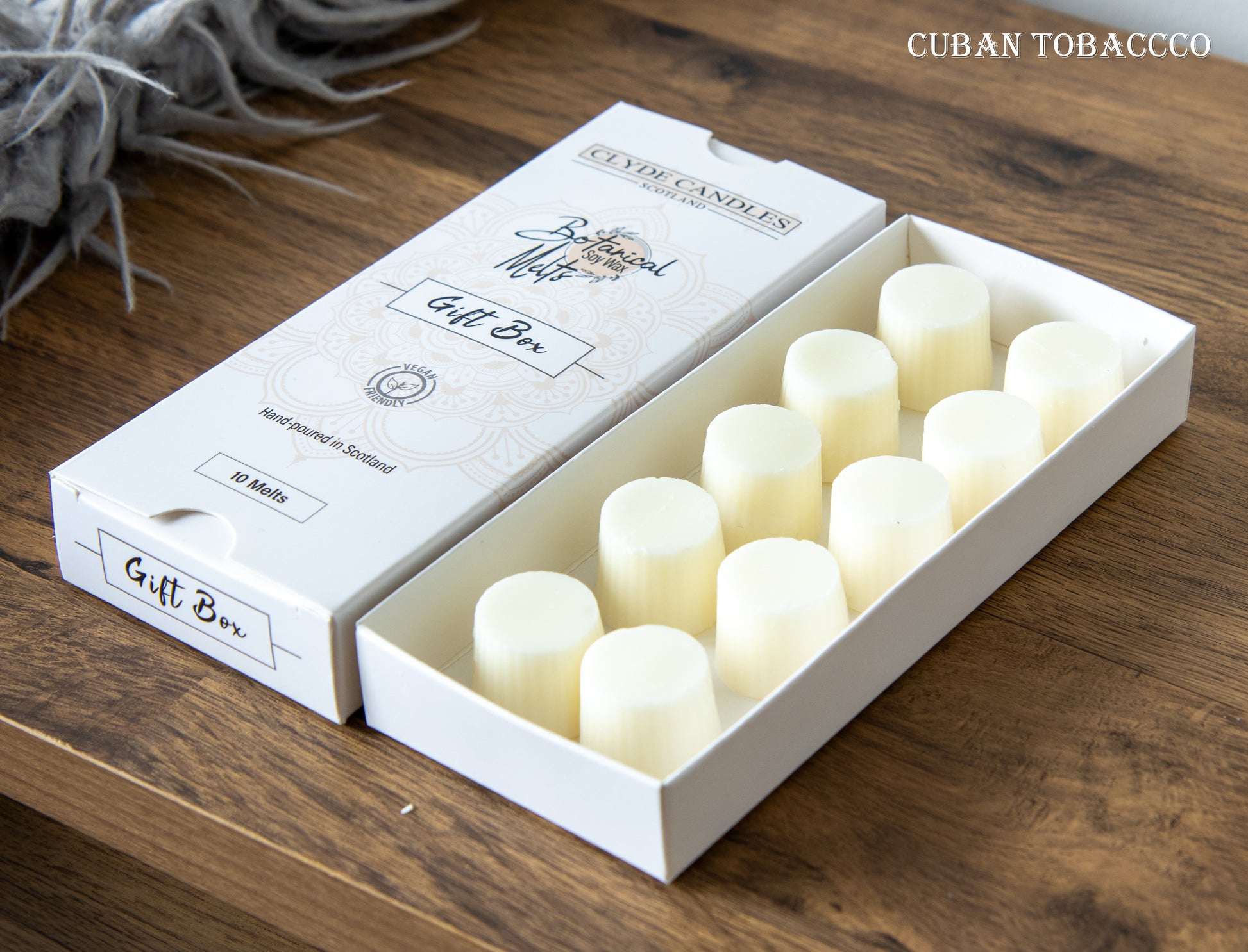 clyde candles botanical wax melts cuban tobacco