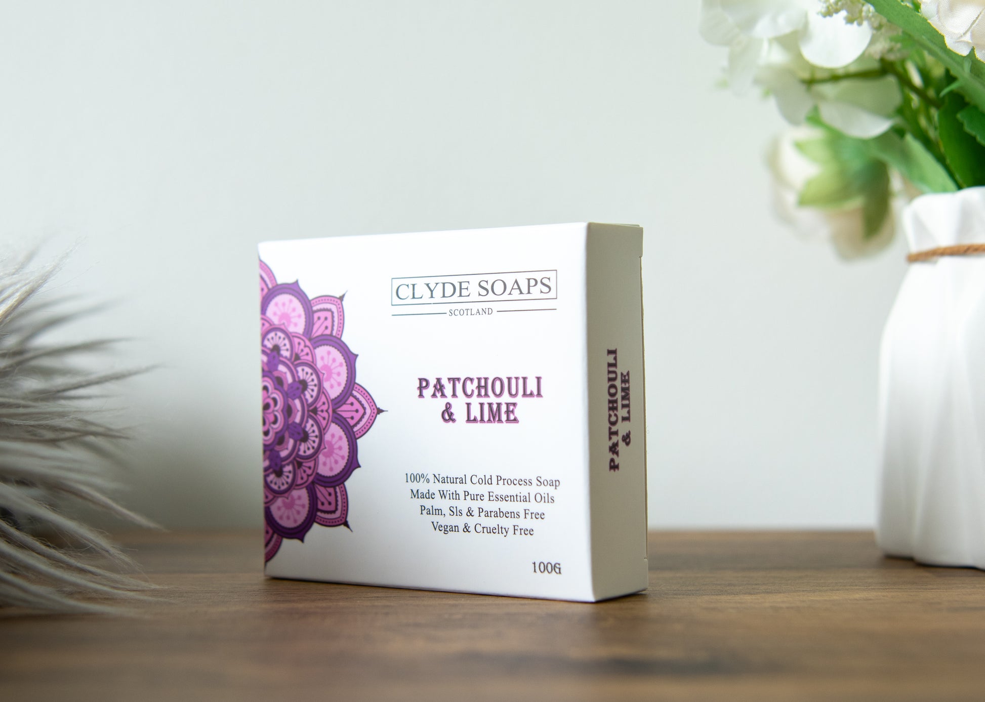 Patchouli and Lime Soap - Clyde Soaps , Cold Process, Palm Oil & Plastic Free, Eco Gift, UK Handmade Vegan, Cruelty Free, Artisan Soap