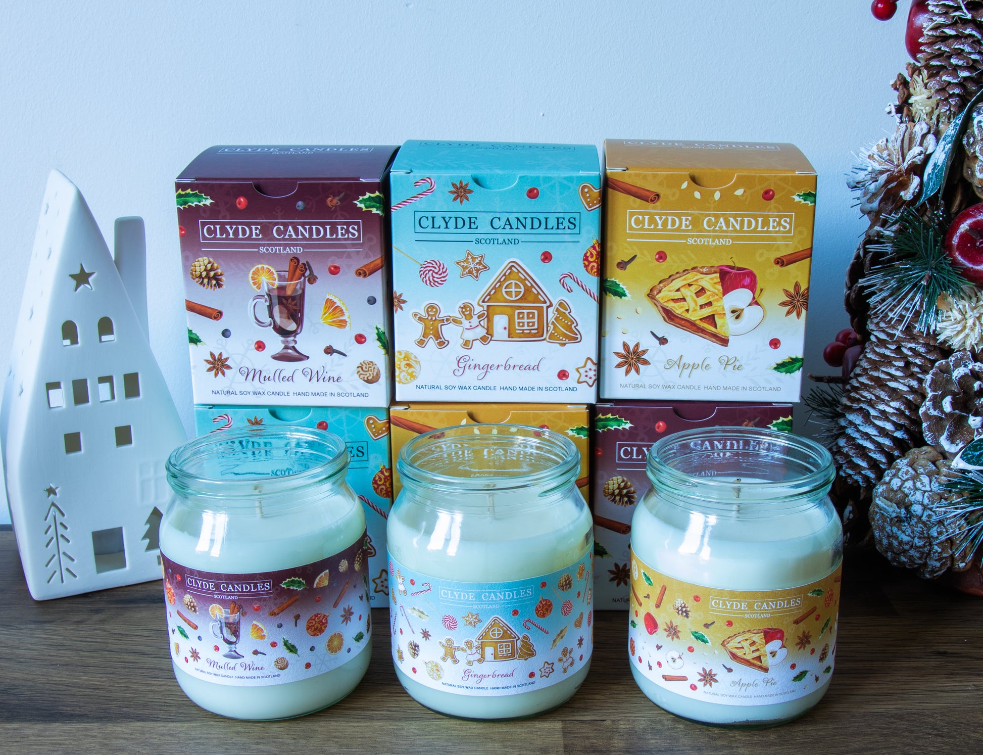 The Complete Christmas Candle Collection – mulled wine, apple pie, gingerbread