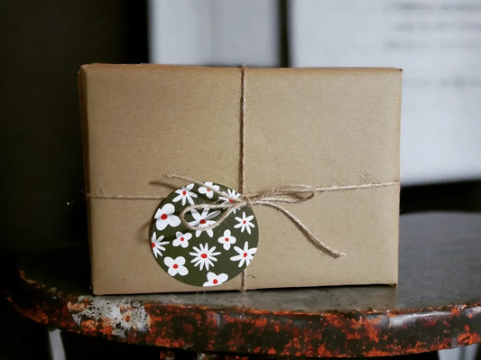 Free gift wrap, brown paper , twine 