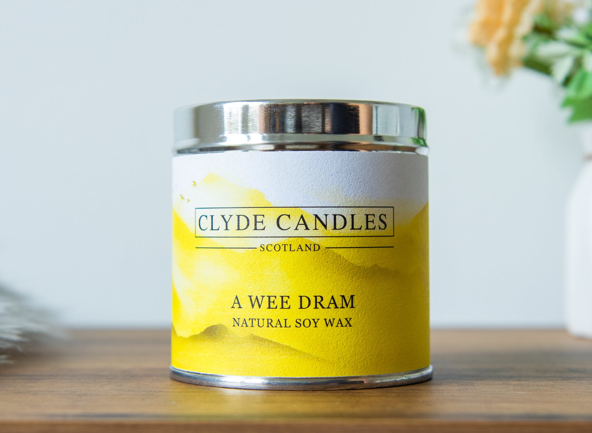 A Wee Dram Candle Tin Natural Soy wax, Scottish Candles, Clyde Candles, whisky Candle