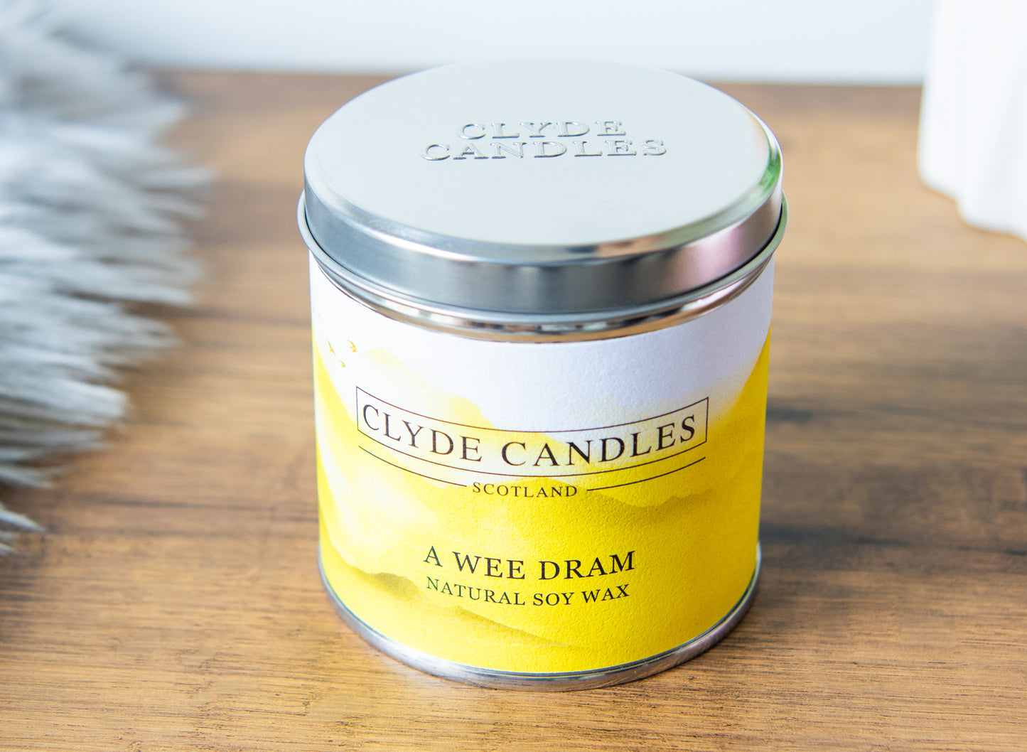A Wee Dram Candle Tin Natural Soy wax, Scottish Candles, Clyde Candles, whisky Candle