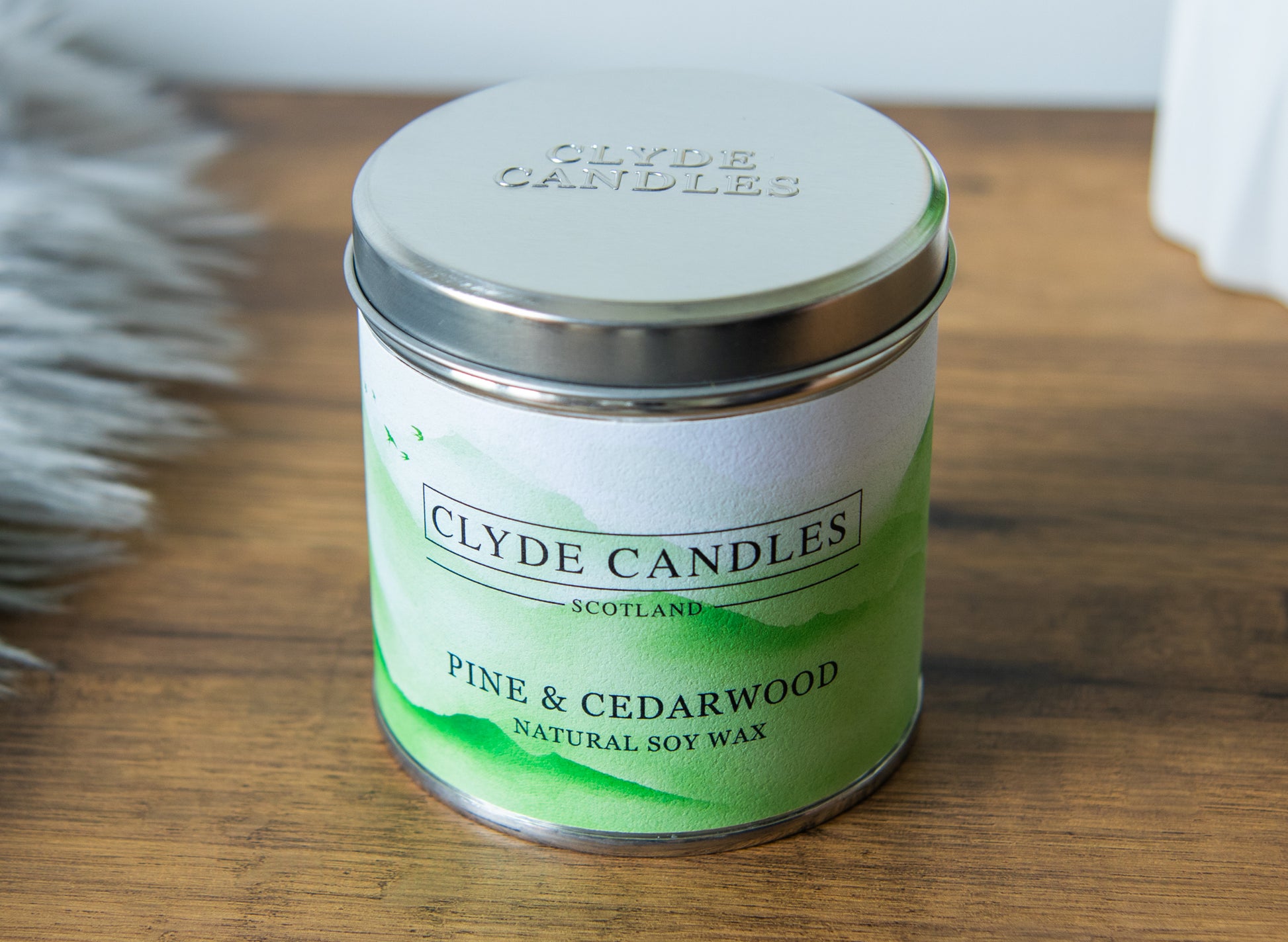 pine and cedarwood scented candle, Christmas tree candle, christmas gifts, clyde candles