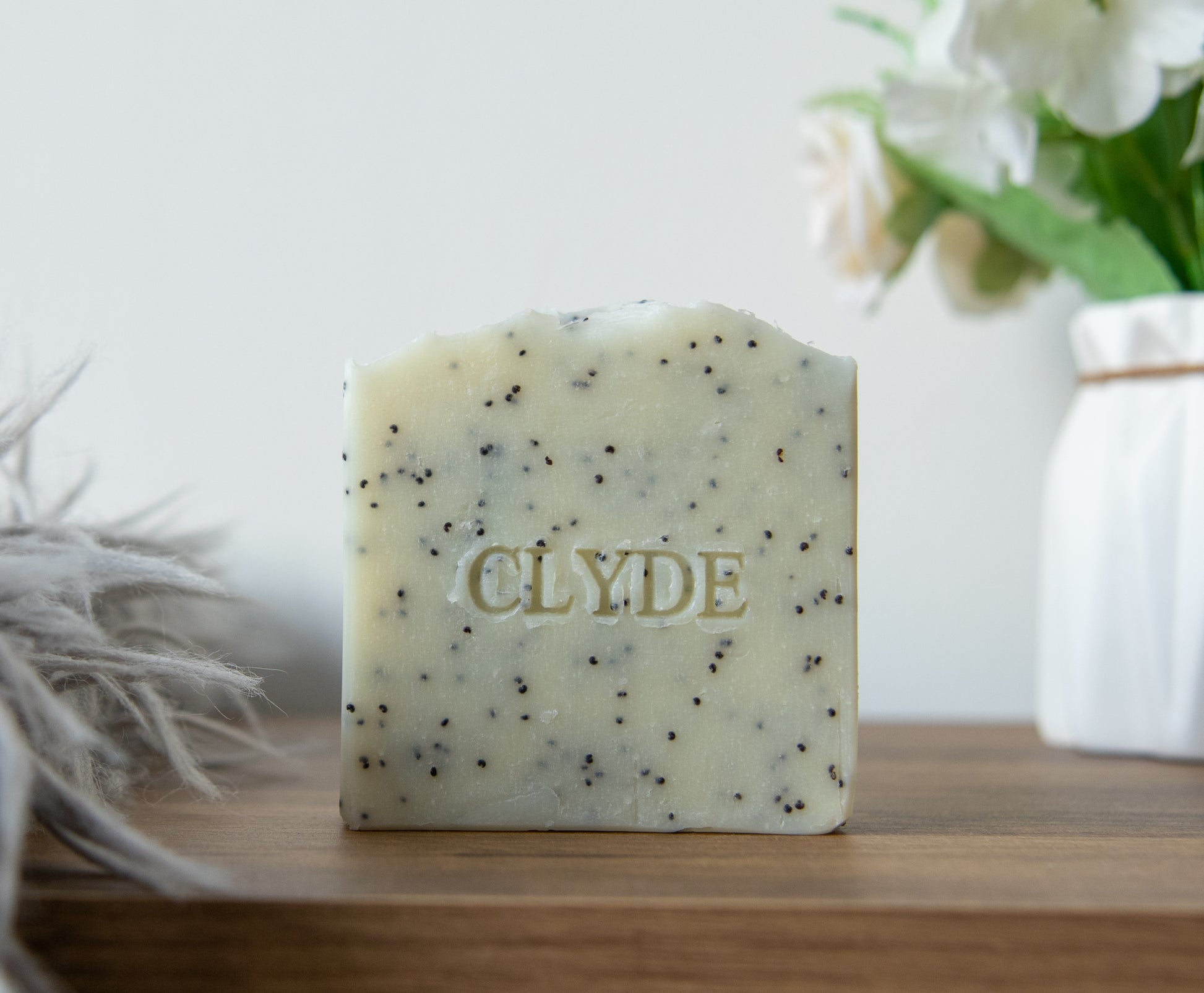 Peppermint, Rosemary and Poppy Soap - Clyde Soaps , Cold Process, Palm Oil & Plastic Free, Eco Gift, UK Handmade Vegan, Cruelty Free