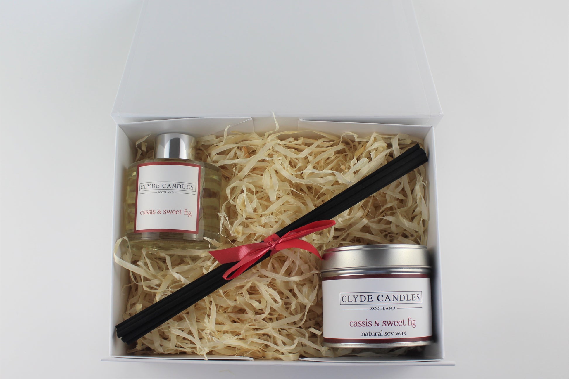 Cassis & Sweet Fig Diffuser & Candle Gift Box Set - Scottish Natural Soy Candle