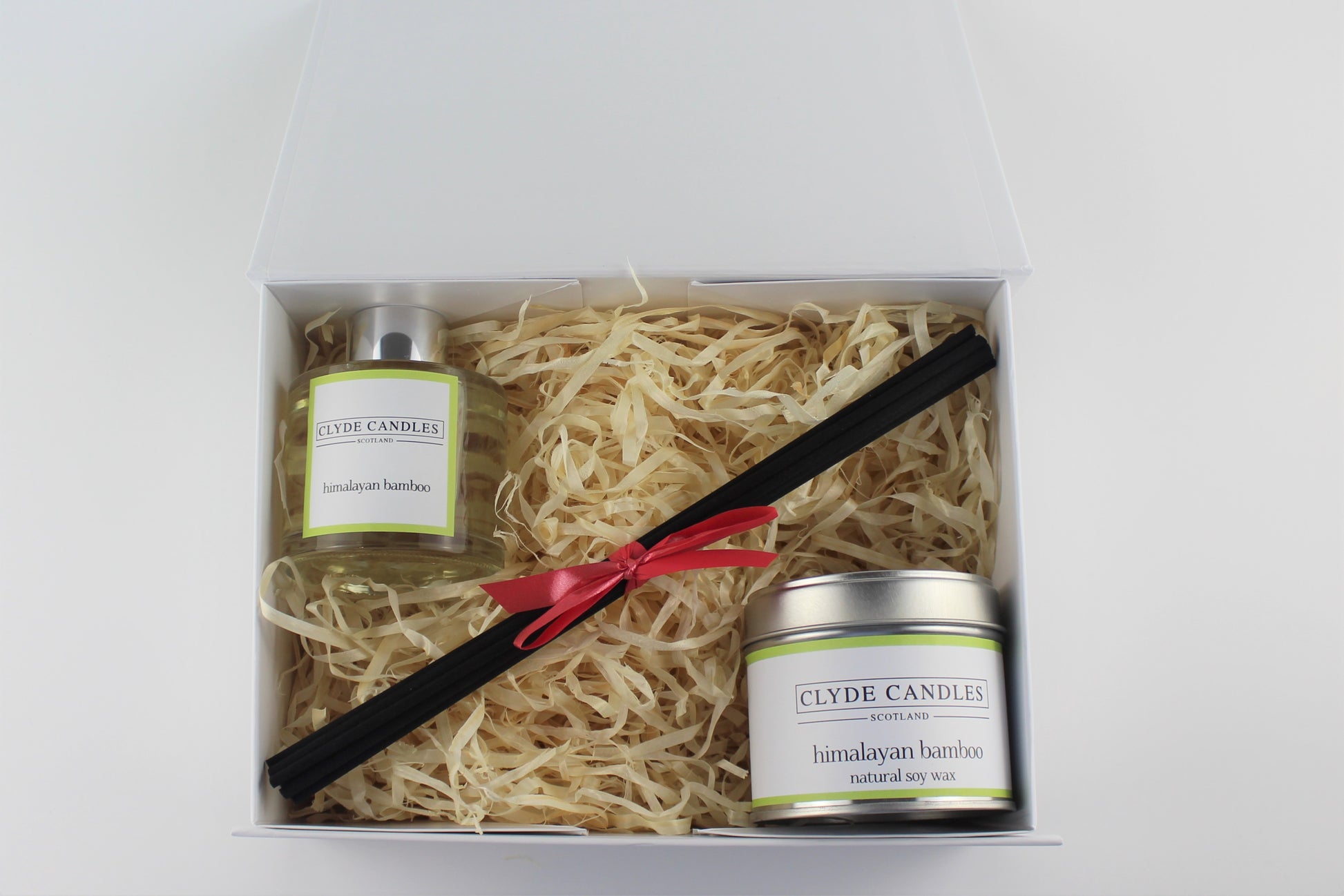 Himalayan Bamboo Diffuser & Candle Gift Box Set - Scottish Natural Soy Candle
