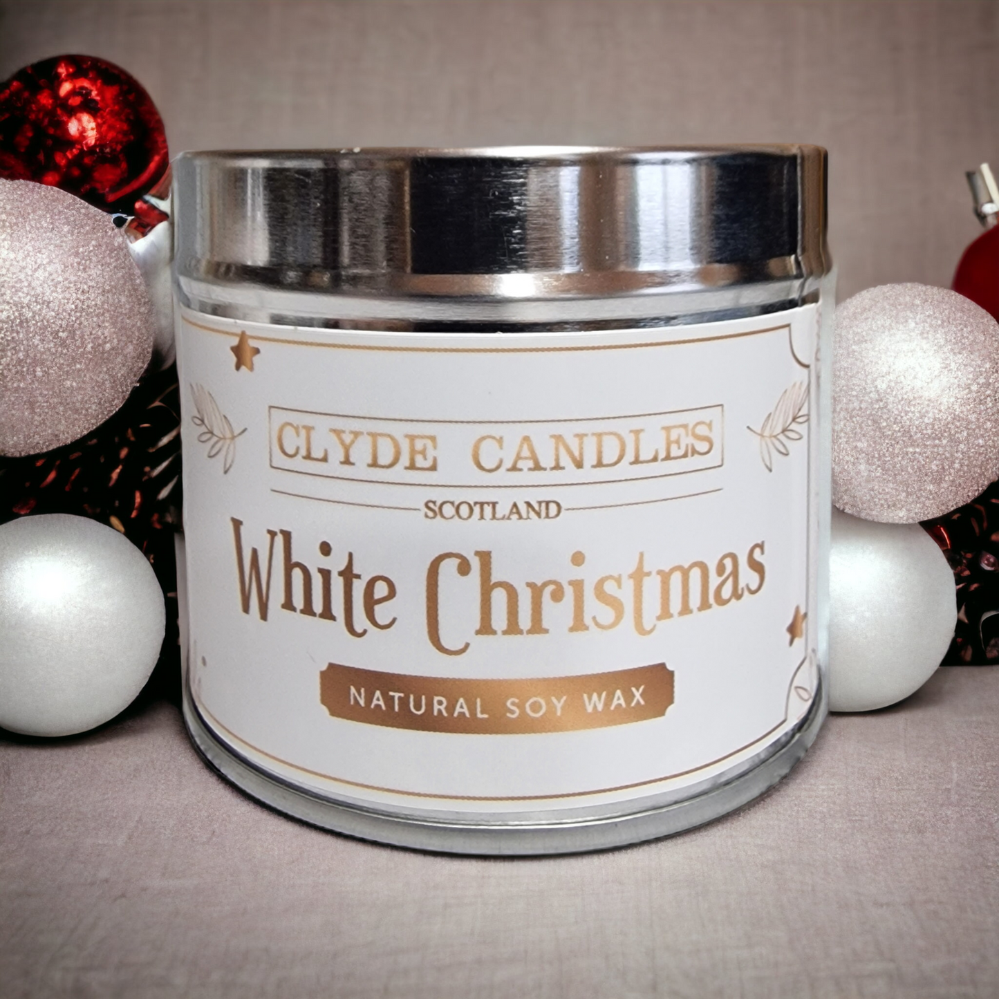White Christmas Candle Tin