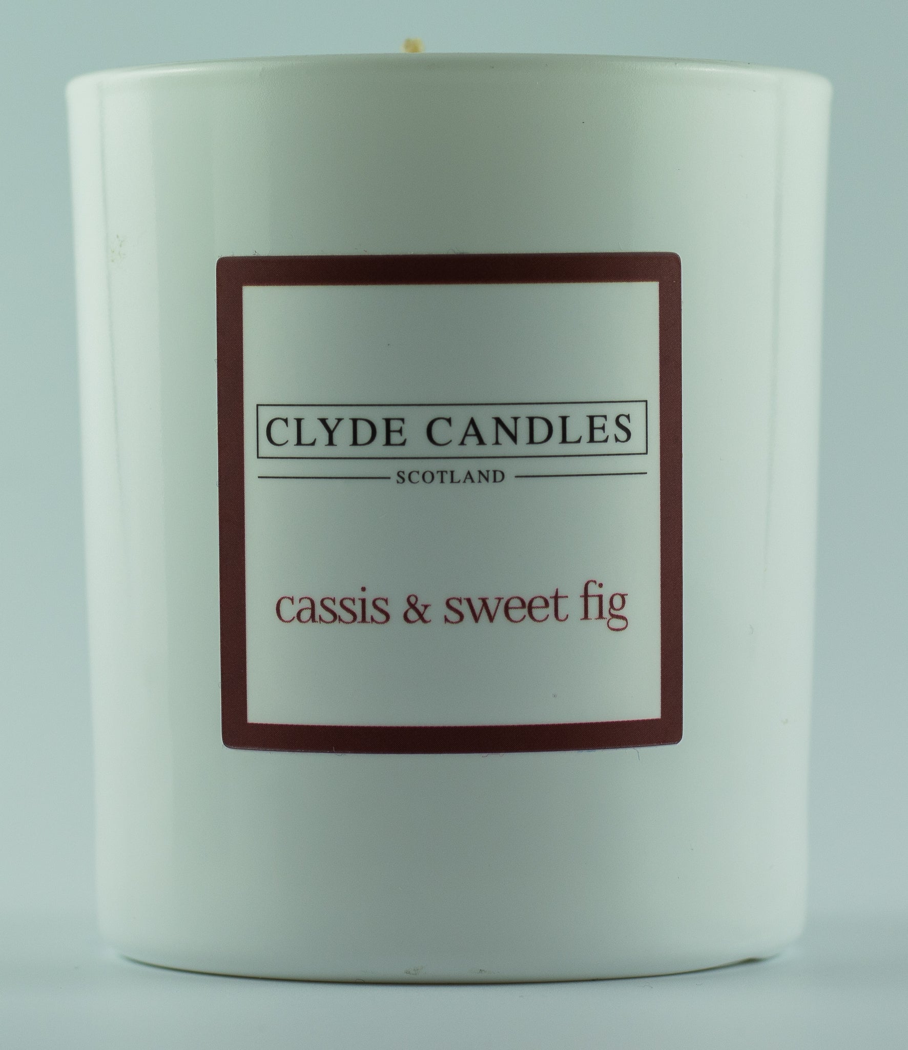 Cassis & Sweet Fig Gift Box Candle - Large Glass Natural Soy wax, Scottish Candles, Clyde Candles, luxury gifts uk