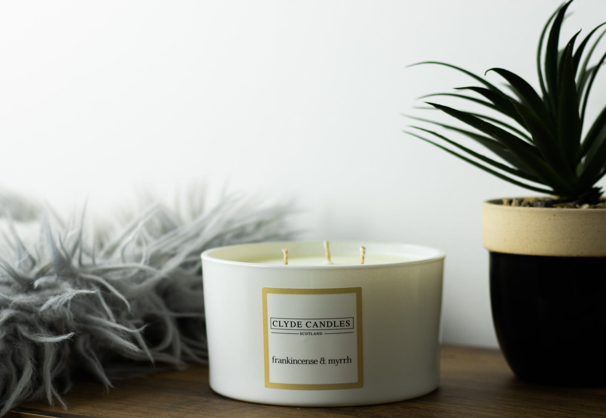 frankincense and myrrh Scented Candle Gift Box Three Wicks, Natural Soy wax, Scottish Candles, Clyde Candles, Christmas Candle, Christmas Gift,