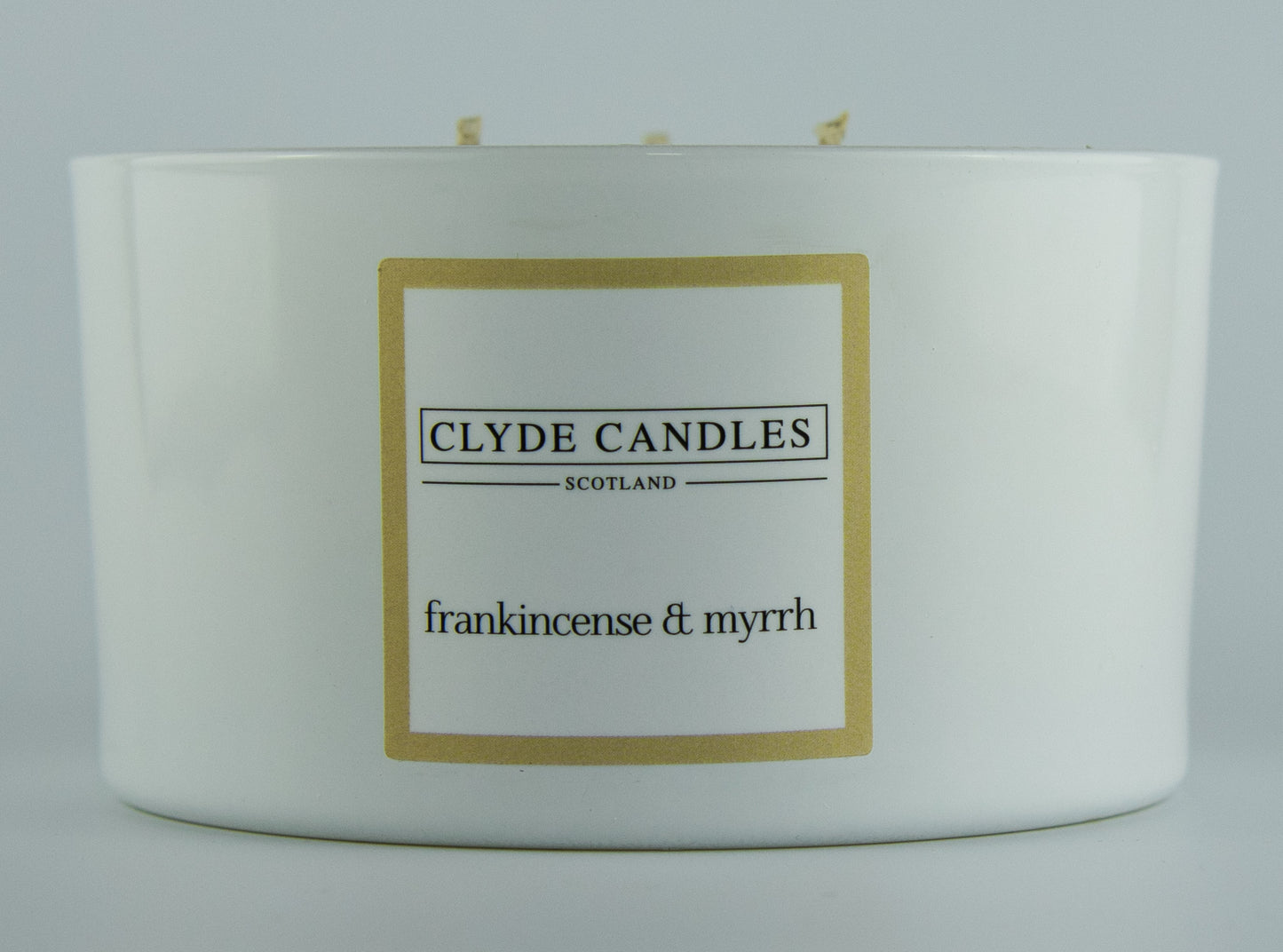 frankincense and myrrh Scented Candle Gift Box Three Wicks, Natural Soy wax, Scottish Candles, Clyde Candles, Christmas Candle, Christmas Gift,