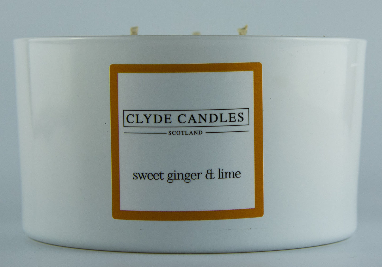 Sweet Ginger & Lime Scented Candle Gift Box Three Wicks, Natural Soy wax, Scottish Candles, Clyde Candles, Lemongrass soy candle, Fresh candle, 
