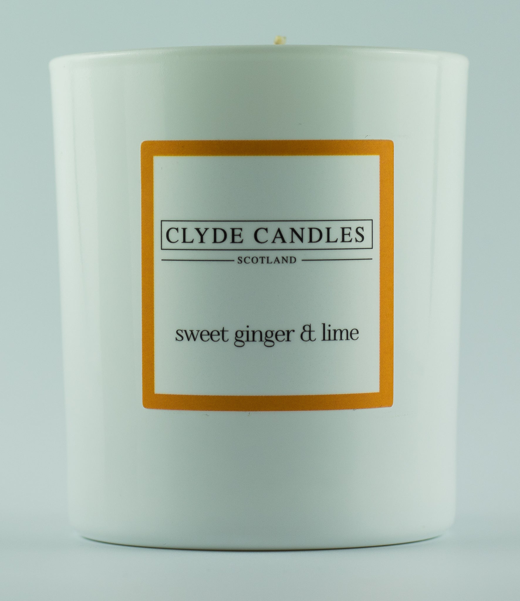 Sweet Ginger & Lime Gift Box Candle - Large Glass Natural Soy wax, Scottish Candles, Clyde Candles, luxury gifts for her