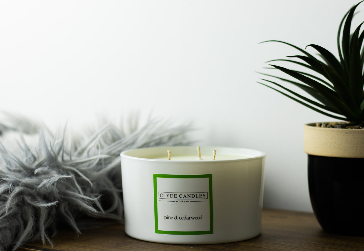 pine cedarwood natural soy candle, christmas tree candle, scottish gifts made in scotland