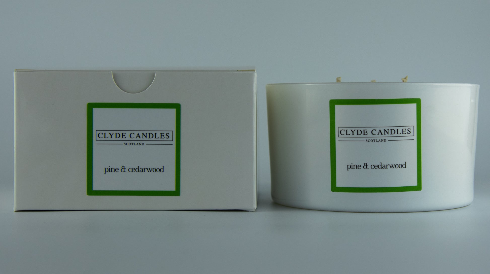 pine cedarwood natural soy candle, christmas tree candle, scottish gifts made in scotland